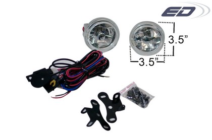 Extreme Dimensions Medium 3.5-inch Diameter Universal Fog Lights - Click Image to Close